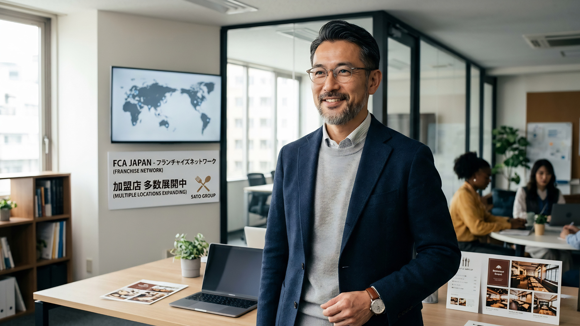 フランチャイズ本部の担当者
